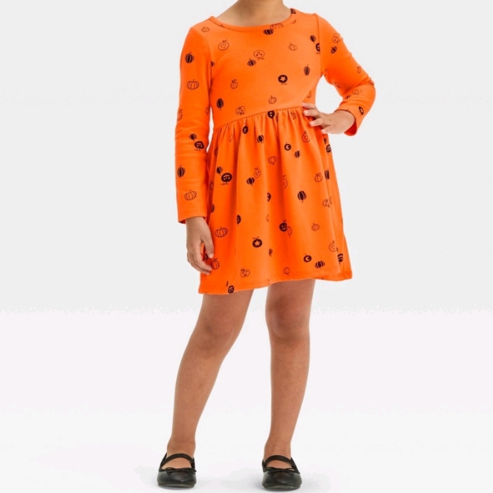 Orange pumpkin fall dress